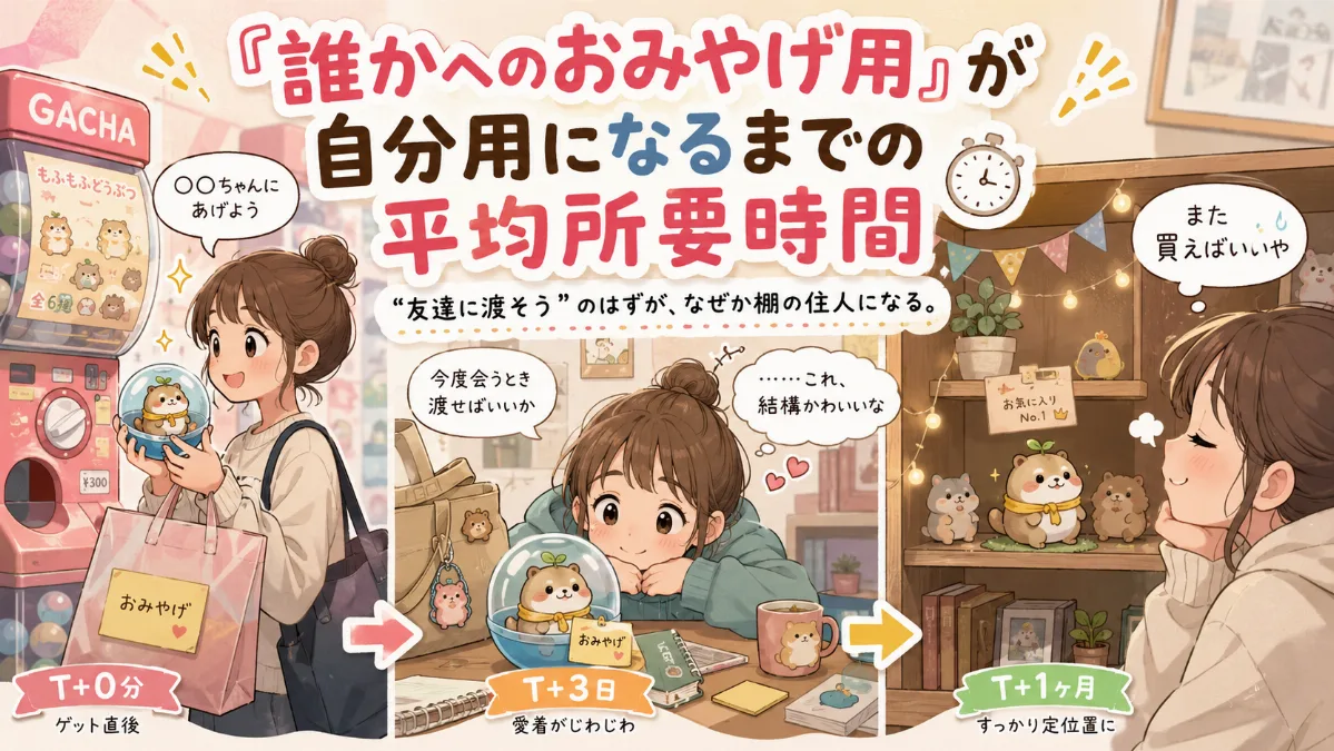 「誰かへのおみやげ用」が 自分用になるまでの 平均所要時間