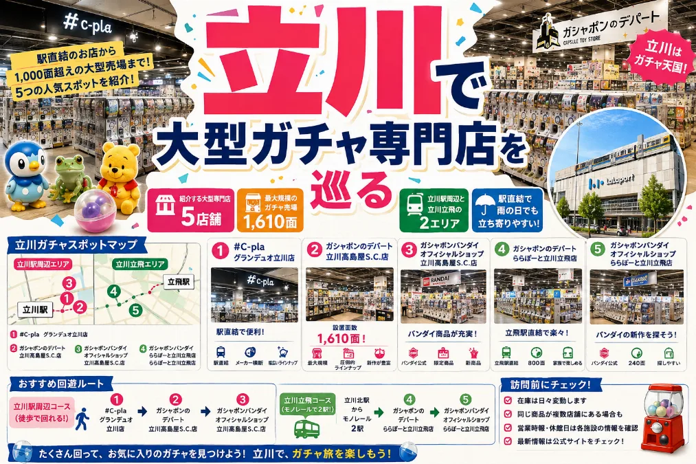 立川で大型ガチャ専門店を巡る