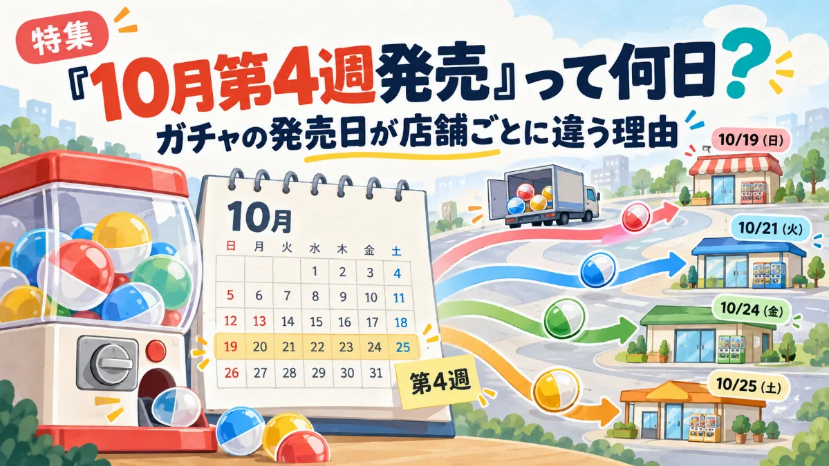 「10月第4週発売」っていつ？ ガチャの発売日が店舗ごとに違う理由と探し方【2026年】