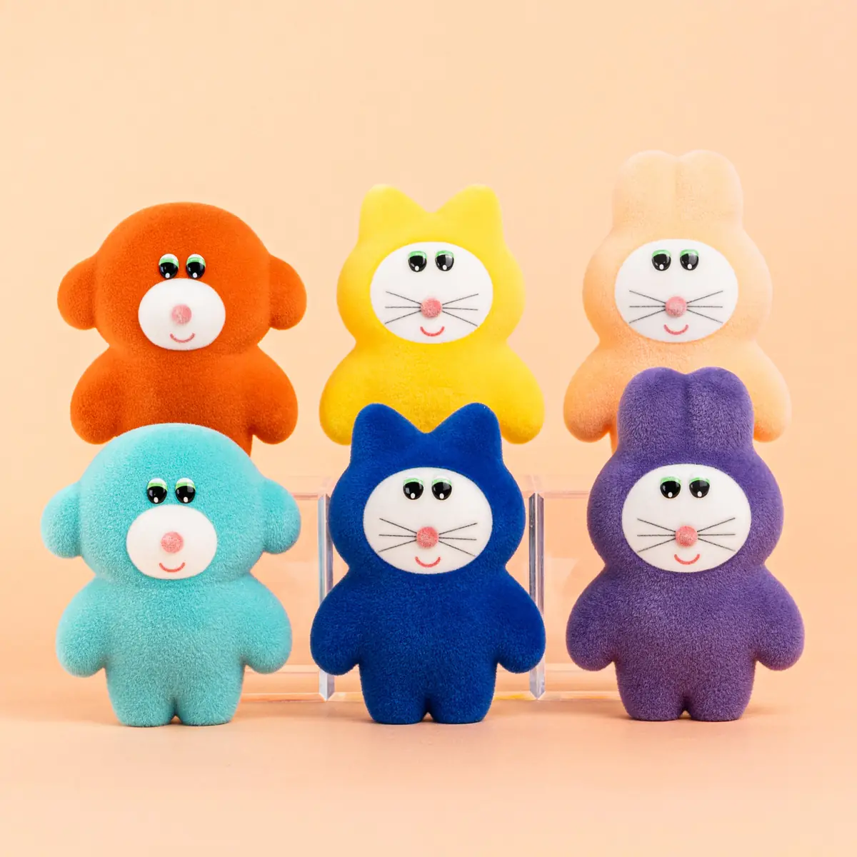 むにゅのふわふわフロッキーコレクション NEW COLOR Ver.（むにゅ マスコット,フィギュア）